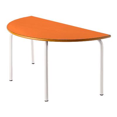 Foto Mesa escolar forma semicircular naranja alto 60 cm