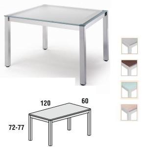 Foto Mesa executive rocada 120 x 60 cm. estructura pintada gris, tablero