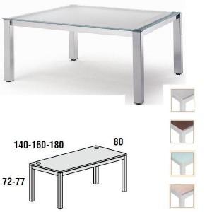 Foto Mesa executive rocada 140 x 80 cm. estructura de aluminio, tablero