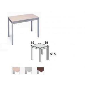 Foto Mesa executive rocada 80 x 80 cm. estructura cromada, tablero en