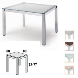 Foto Mesa executive rocada 80 x 80 cm. estructura pintada en gris,