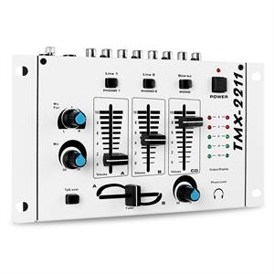 Foto Mesa mezclas DJ Auna TMX 2211 3/2 canales. Blanco