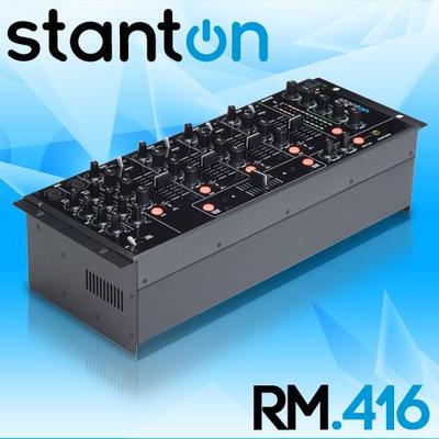Foto mesa mezclas stanton rm416 mezclador 4 canales rack 48cm usb micro independiente