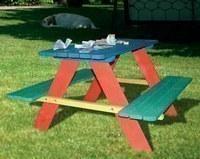 Foto Mesa picnic infantil 110x85x45cm sin pintar