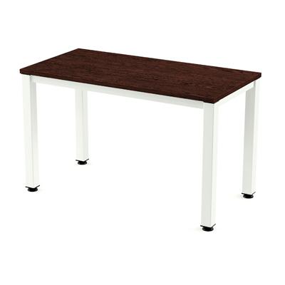 Foto Mesa rectangular Executive 120 x 60 Estructura blanca tablero color wengué