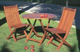 Foto Mesa redonda plegable acacia d.90 cm