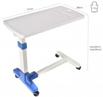 Foto mesa regulable en altura con ruedas