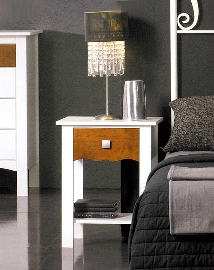 Foto Mesitas de Noche de Madera : Modelo MONACO RYS 1 Cajon