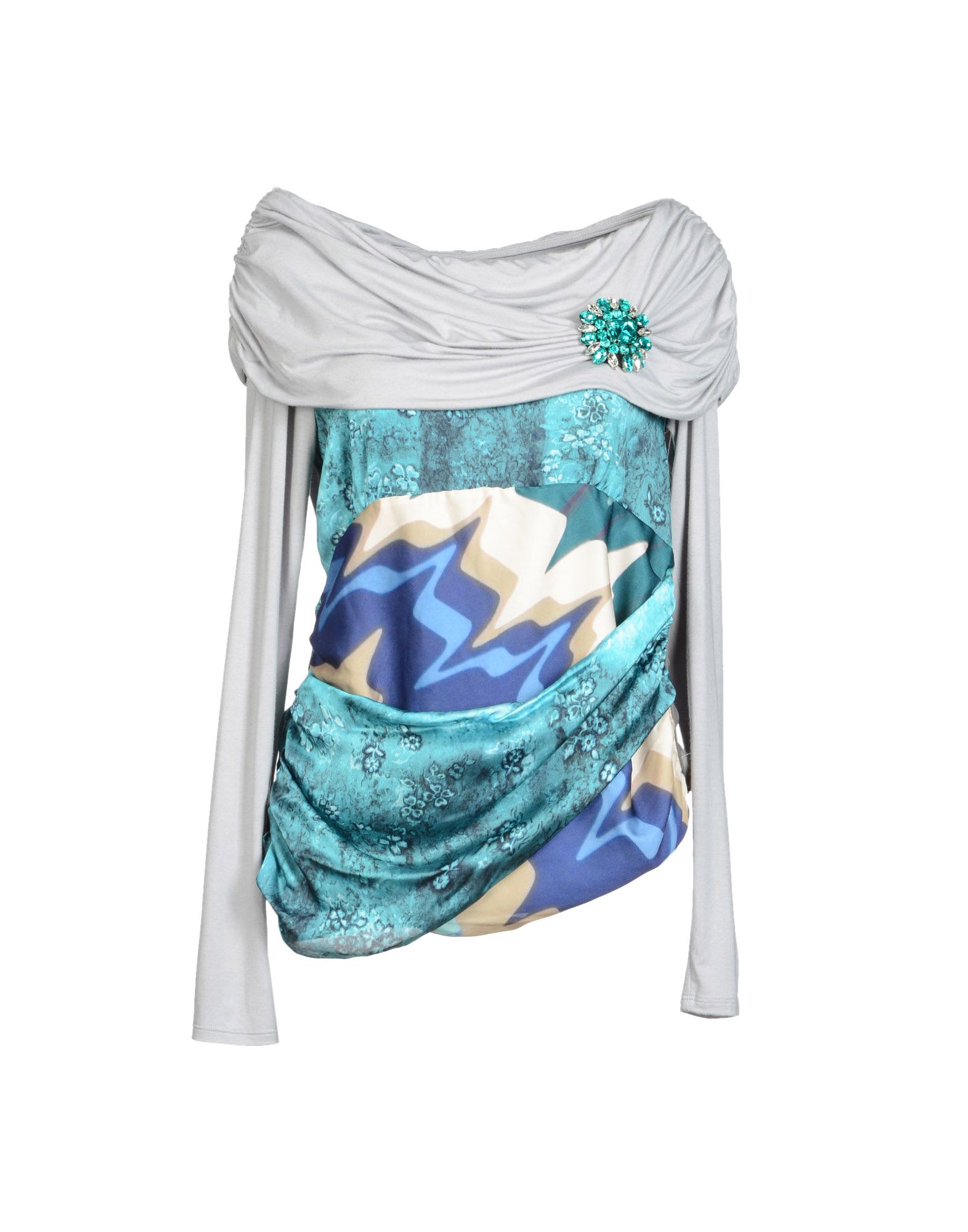 Foto Met Camisetas De Manga Larga Mujer Gris
