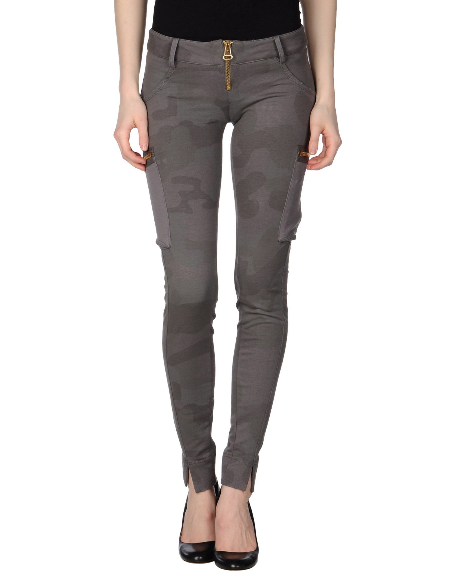 Foto Met Pantalones Mujer Plomo