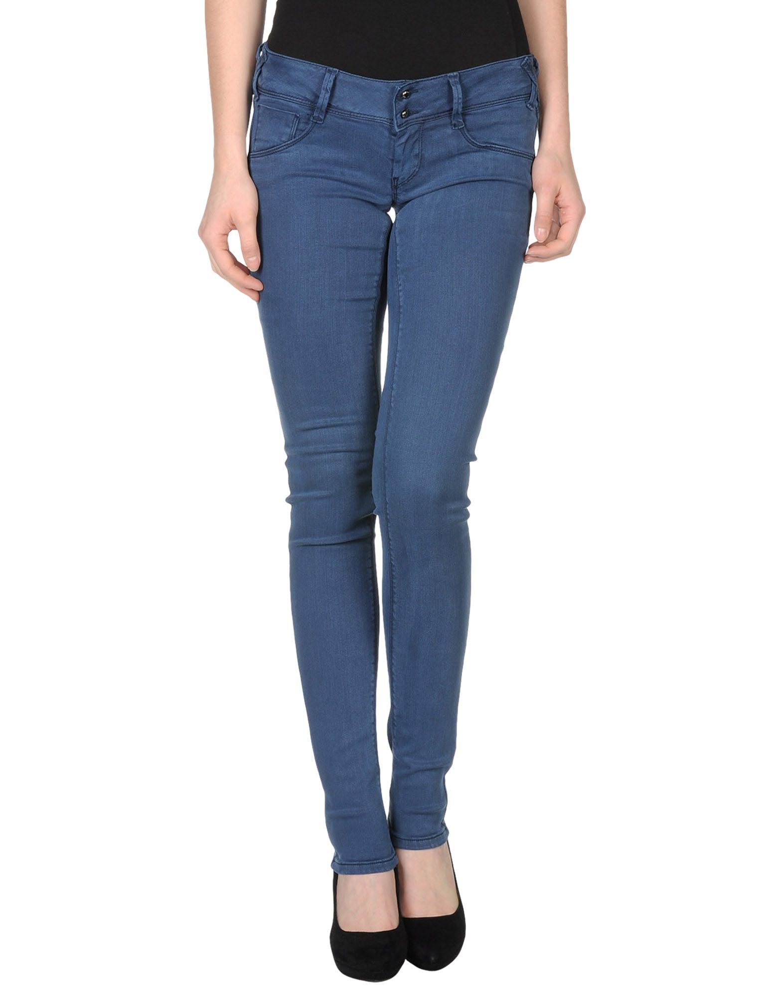 Foto Met Pantalones Vaqueros Mujer Azul francés