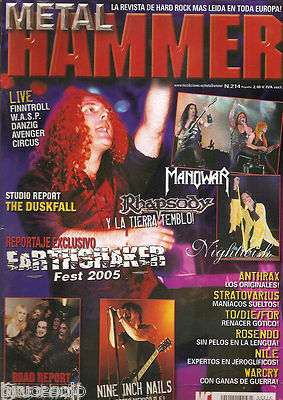 Foto Metal Hammer Nº 214 Spanish Mag 2005-rhapsody-manowar-nightwish-warcry
