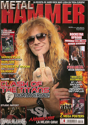 Foto Metal Hammer Nº 276  Spanish Mag 2010-megadeth-children Of Bodom-manowar