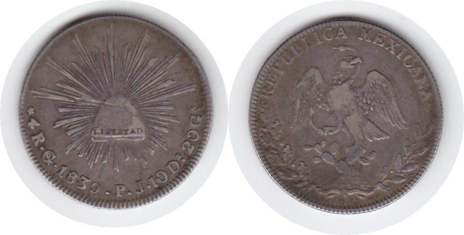 Foto Mexico 4 Reales 1839