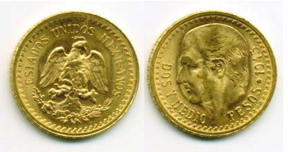 Foto Mexiko 2 ½ Pesos 1945
