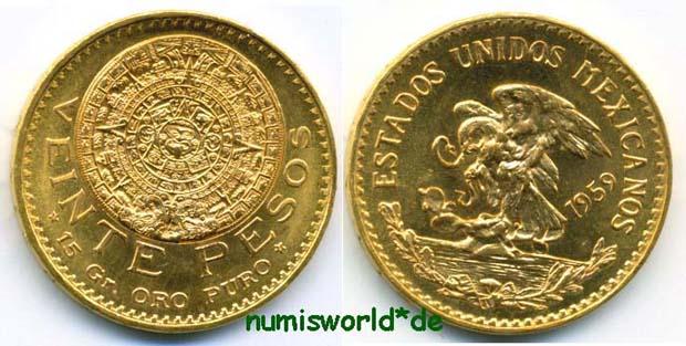 Foto Mexiko 20 Pesos 1959