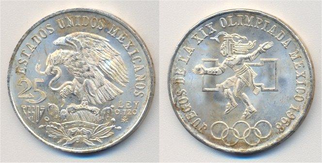 Foto Mexiko 25 Pesos 1968