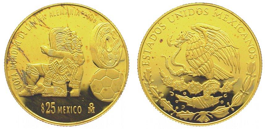 Foto Mexiko 25 Pesos Gold