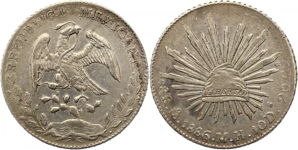 Foto Mexiko 8 Reales 1886