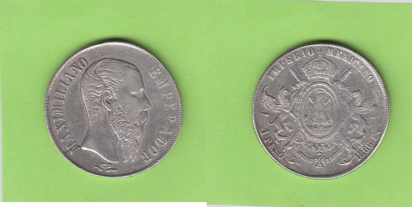 Foto Mexiko Peso 1866 Pi