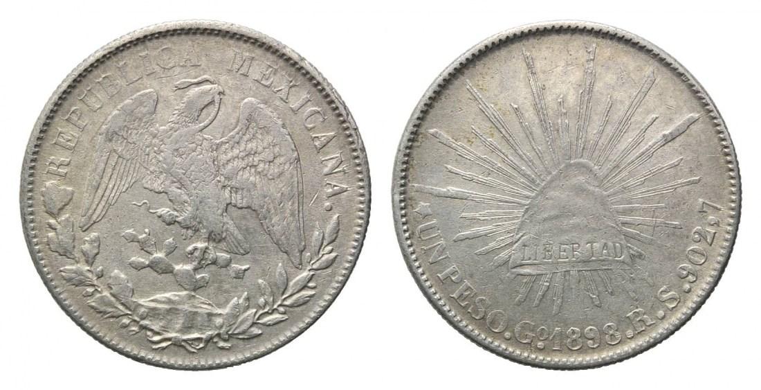 Foto Mexiko, Peso 1898 Go-Rs, Guanajuato,