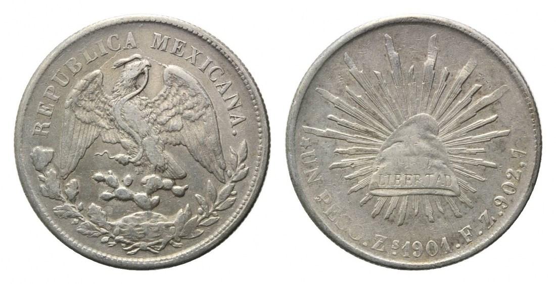 Foto Mexiko, Peso 1901 Zs-Fz, Zacatecas,