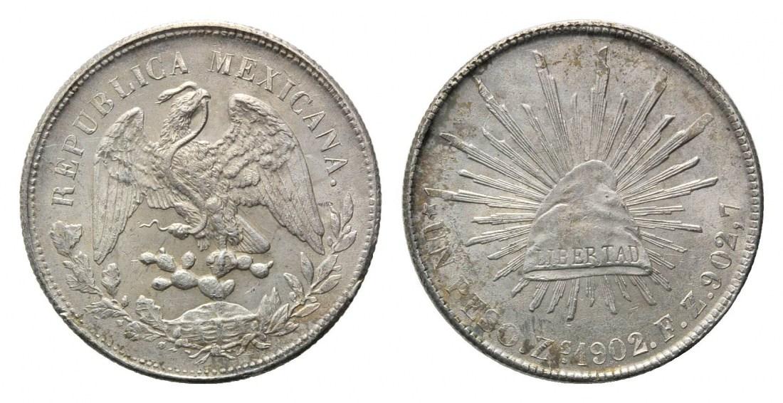 Foto Mexiko, Peso 1902 Zs-Fz, Zacatecas,