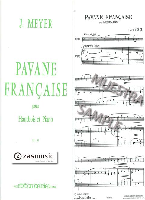 Foto meyer, jean: pavane française pour hautbois et piano