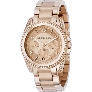 Foto Michael Kors Ladies Chrono Crystals Rose Gold Watch Model Number:M ...