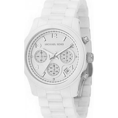 Foto Michael Kors Ladies Chronograph White Watch Model Number:MK5161