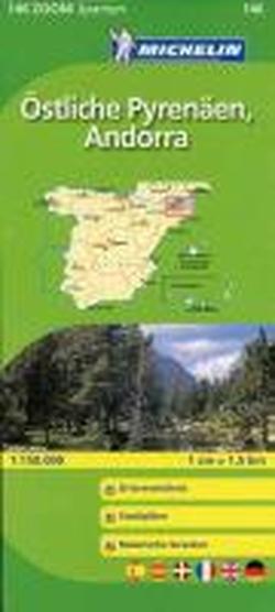 Foto Michelin Zoomkarte Östliche Pyrenäen, Andorra 1 : 150 000