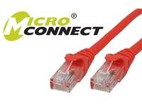 Foto Microconnect UTP6005RBOOTED - utp cat6 0.5m red snagless - warranty...