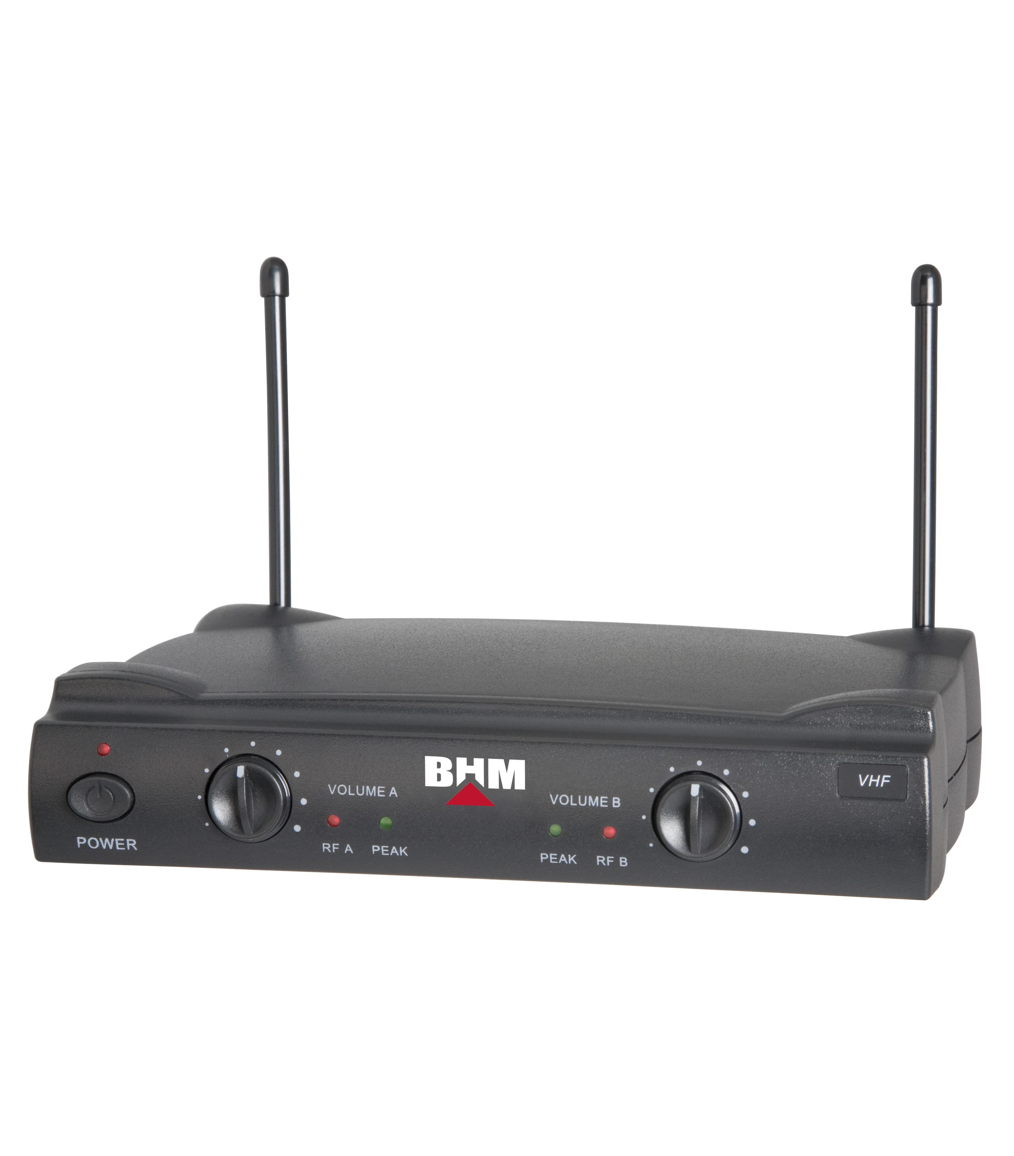 Foto microfono inalambrico bhm mic-201 vhf 2 x mano