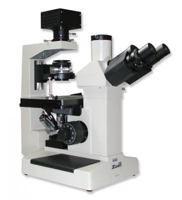 Foto microscopio biologico invertido triocular modelo 181
