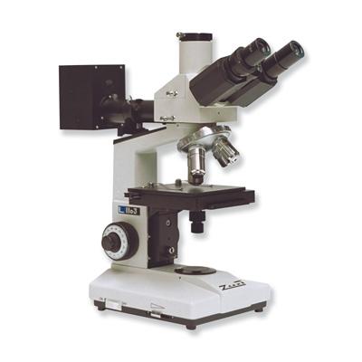 Foto microscopio metalográfico invertido. triocular modelo 403