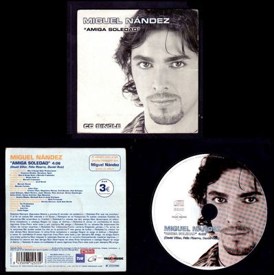 Foto Miguel Nandez - Amiga Soledad - Spain Cd Single Vale Music 2003 - Promo - 1 Trck