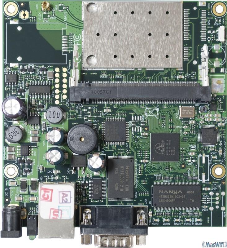 Foto Mikrotik RB411AR RouterBOARD Atheros, Inalámbrica Integrada 802.11b/g, 1 MiniPCI, 1 LAN, 64MB RAM, RouterOS L4