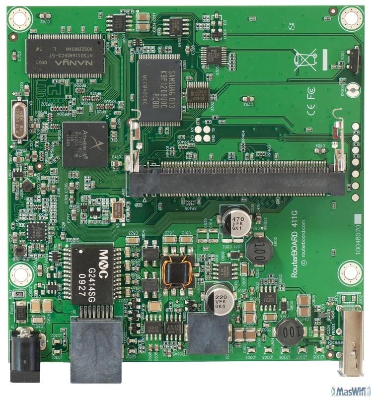 Foto Mikrotik RB411UAHL RouterBOARD Atheros 680MHz, 1 MiniPCI, 1 LAN, 1 USB, 64MB RAM, RouterOS L4