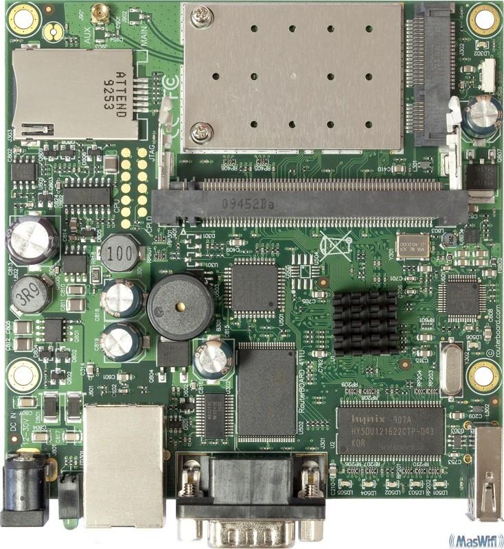 Foto Mikrotik RB411UAHR RouterBOARD Atheros, Inalámbrica Integrada 802.11b/g, 1 MiniPCI, 1 LAN, 1 MiniPCI-e, RouterOS L4