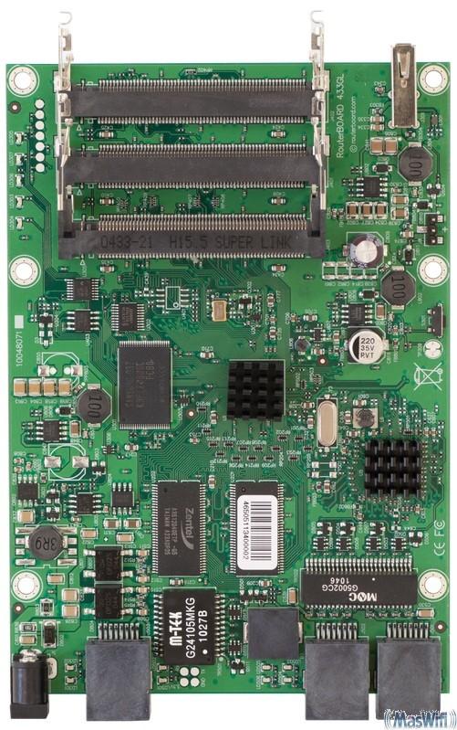 Foto Mikrotik RB433GL RouterBOARD Atheros 680MHz, 3 MiniPCI, 3 LAN Gigabit, 128MB RAM, RouterOS L5
