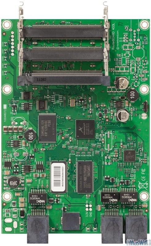 Foto Mikrotik RB433L RouterBOARD Atheros 300MHz, 3 MiniPCI, 3 LAN, 64MB RAM, RouterOS L4