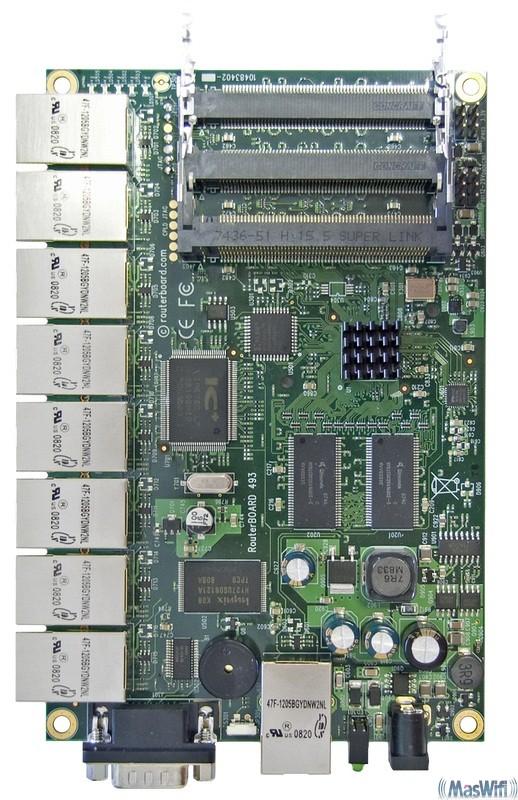 Foto Mikrotik RB493 RouterBOARD Atheros 300MHz, 9 LAN, 3 miniPCI, 64MB RAM, RouterOS L4