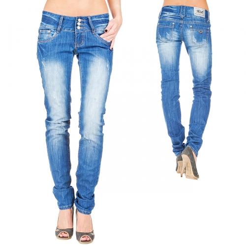 Foto Milano Jeans Goodies Slim Fit Jeans desgastado azul talla XXL (44)