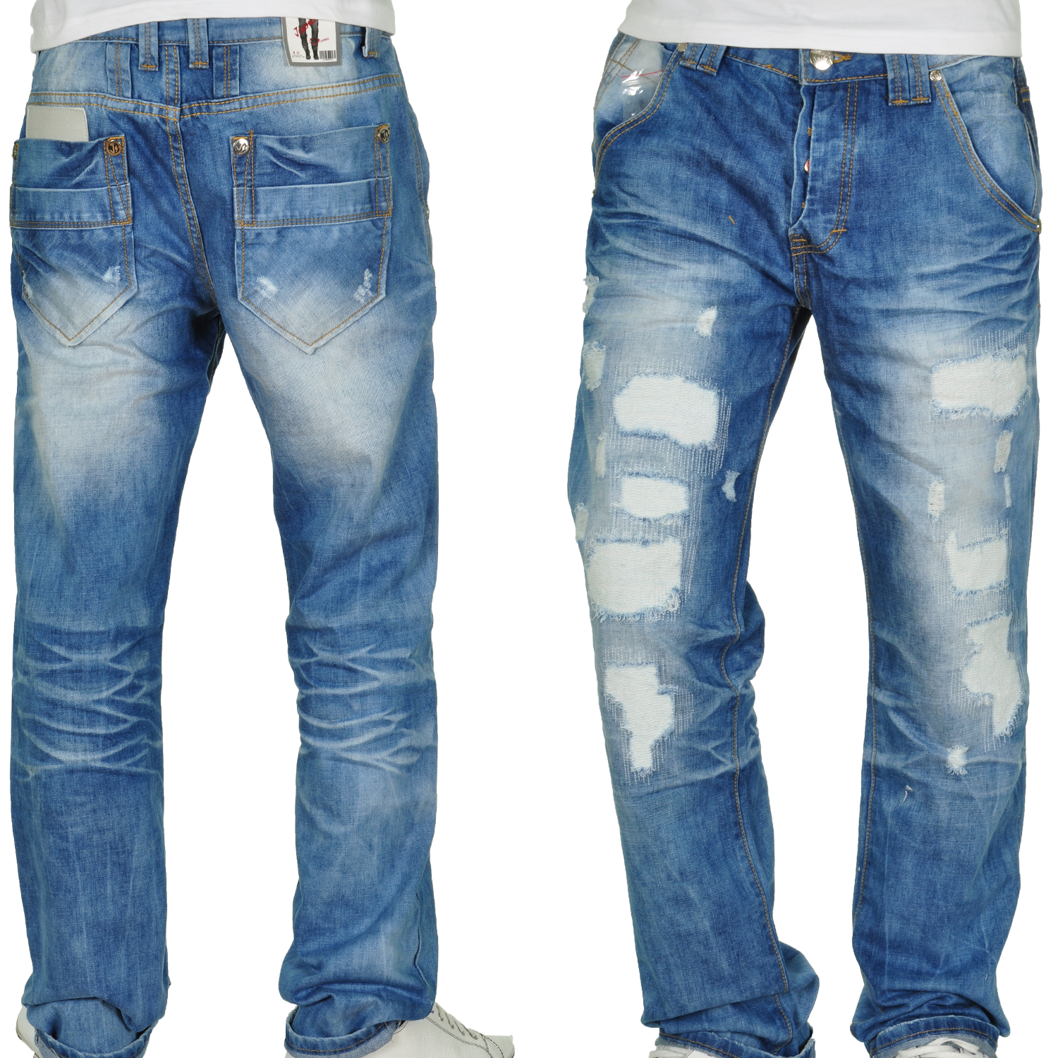 Foto Milano Style Jeansnet Comfort Fit Jeans Azul