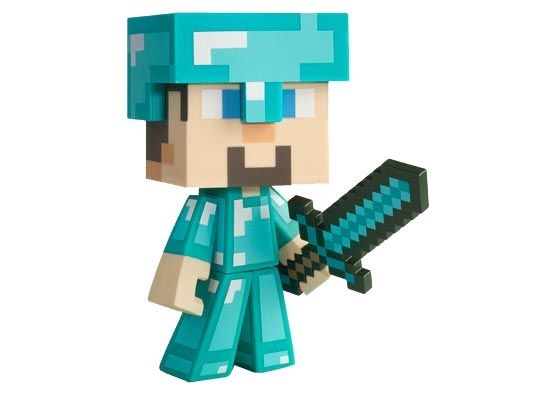 Foto Minecraft Figura Vinilo Diamond Steve 15 Cm --- Damaged Packaging