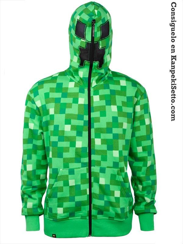 Foto Minecraft Sudadera Capucha Creeper Premium Talla L