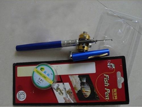 Foto mini-bolsillo de la caña de pescar bolígrafo un poste de pescado