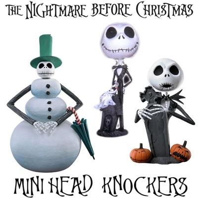 Foto Mini Head Knockers The Nightmare Before Christmas Set De 3 Figuras - Tim Burton