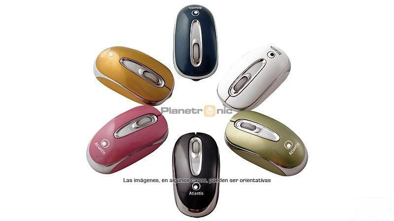 Foto Mini ratón óptico Atlantis 800 Dpi, kit de 6 unidades, diversos colores