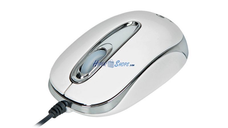 Foto Mini ratón óptico Atlantis 800 dpi USB - Blanco